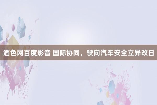 酒色网百度影音 国际协同，驶向汽车安全立异改日