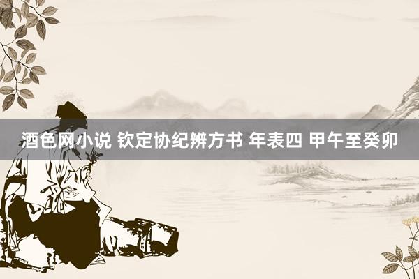 酒色网小说 钦定协纪辨方书 年表四 甲午至癸卯
