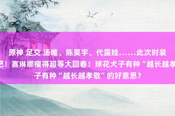 原神 足交 汤唯、陈昊宇、代露娃……此次时装周也吃太好了吧！赛琳娜瘦得超等大回春！球花犬子有种“越长越孝敬”的好意思？